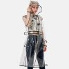 Loose Belted Transparency Raincoat - Modakawa modakawa